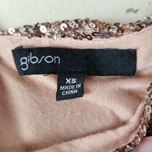 Gibson Rose Gold Sequined Lined Party Dress - Picture 2 of 6